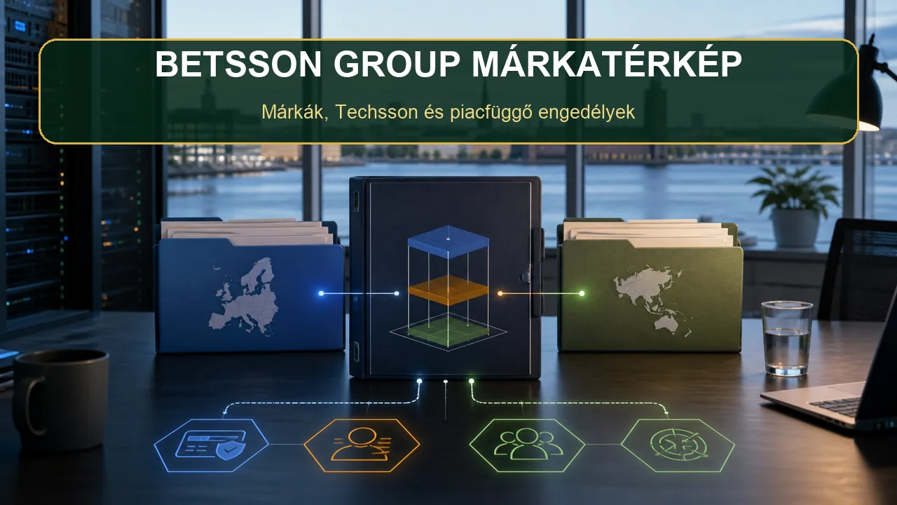 Betsson Group Techsson platform és márkaportfólió szerkesztőségi illusztráció
